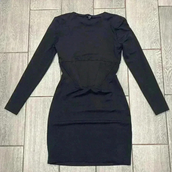 Express Bodycon Corset Dress Black Size XS - Picture 4 of 8
